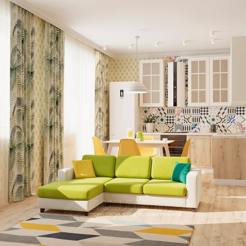 Ремонт однокомнатной квартиры 36 кв. м. под ключ