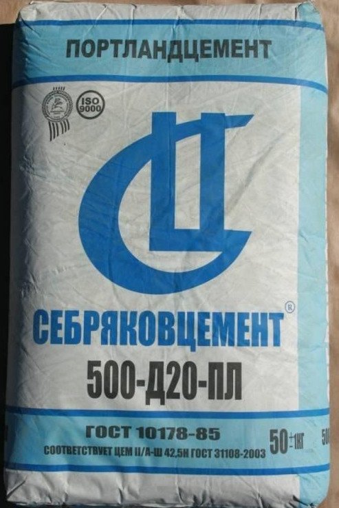 цемент в мешке(45-50кг)