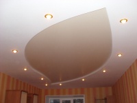 Матовый двухуровневый натяжной потолок арт.SR-578 серии MSD PREMIUM.