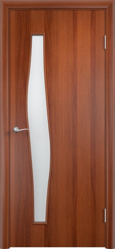 Дверь ламинированная Модель 1/3 (италия, милан, белая, груша)