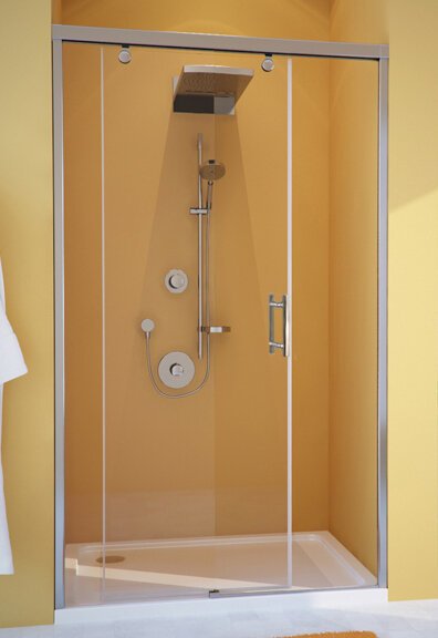 Душевая дверь в нишу GuteWetter Slide Door GK-862 левая 130 см стекло бесцветное, профиль хром SLIDE DOOR GK-862 CR СН02 1 130 L