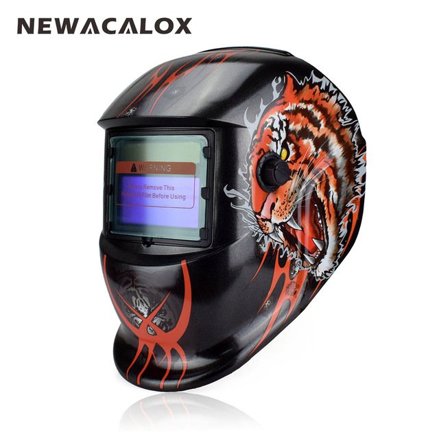 Маска для сварки с рисунком «Тигр» Newacalox
