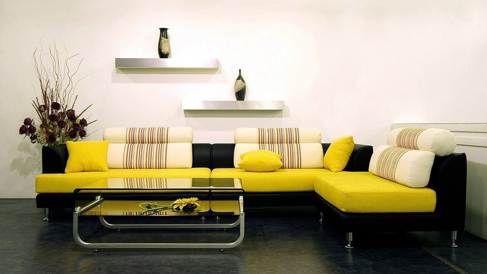 Желтая мебель фото