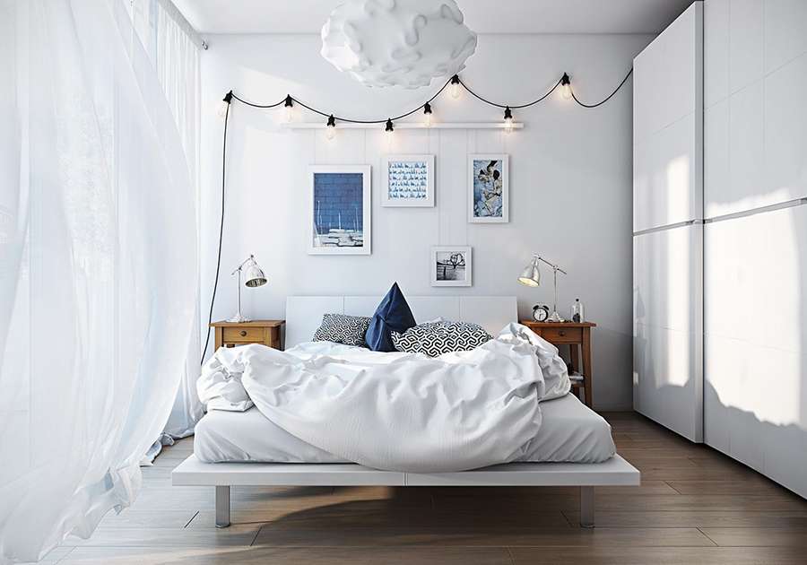 Оригинальный дизайн люстры для интерьера спальни в скандинавском стиле 