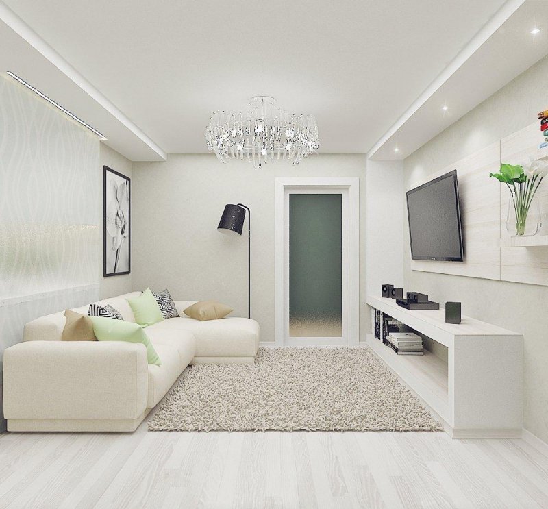 Дизайн маленькой квартиры в светлых тонах фото