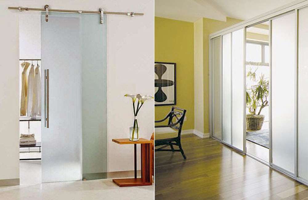 Пример использования стеклянных межкомнатных дверей в интерьере 