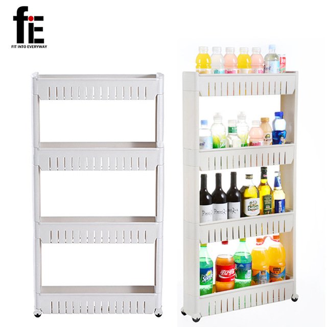 Узкая (за холодильник) этажерка с полками fiE FIT INTO EVERYWAY