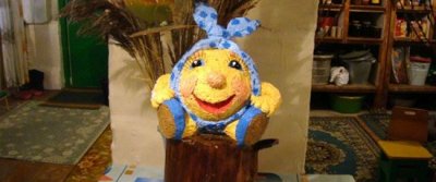 Скульптура из монтажной пены в сад