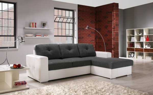 Кремовый диван в интерьере