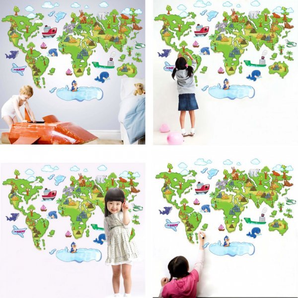 Географический стикер для детской ZOOYO (80*120 см)