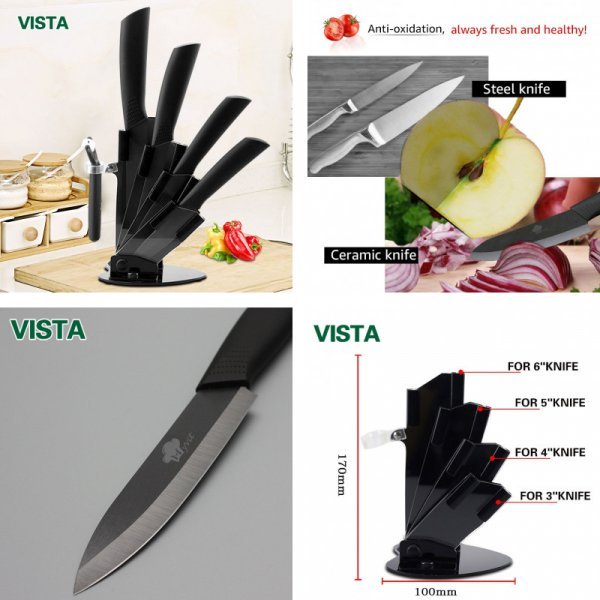 Набор керамических ножей от  MYVIT (5 цветов, 2 комплектации)