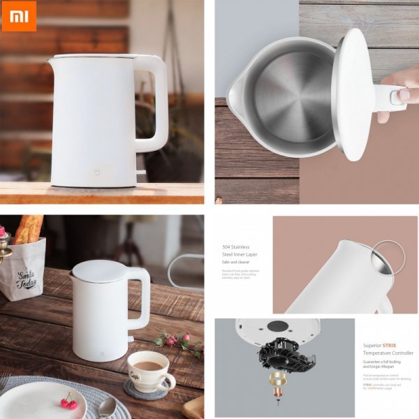Электрический чайник Xiaomi mijia 1.5л (1800 Вт, 15*15*23 см)