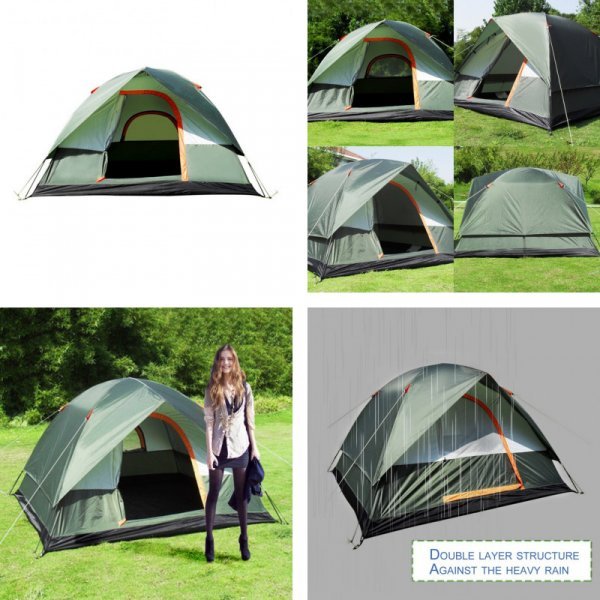 Отличная палатка OUTAD для 3-4 человек с чехлом (200*200*130 см)