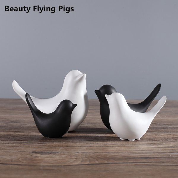 Забавные керамические  птички Beauty Flying Pigs (2 цвета, 7.6*6.6 см,  11.3*8 см, 9.2*6.7 см, 12.7*9.8 см)