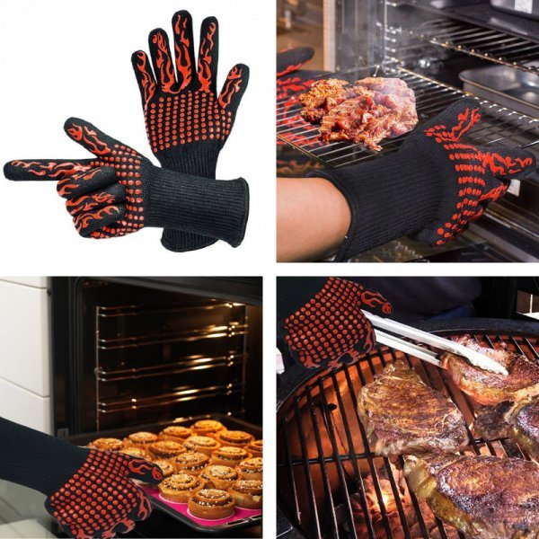 Термостойкие рукавицы для мангала от PQZATX (1 пара, 4 цвета)