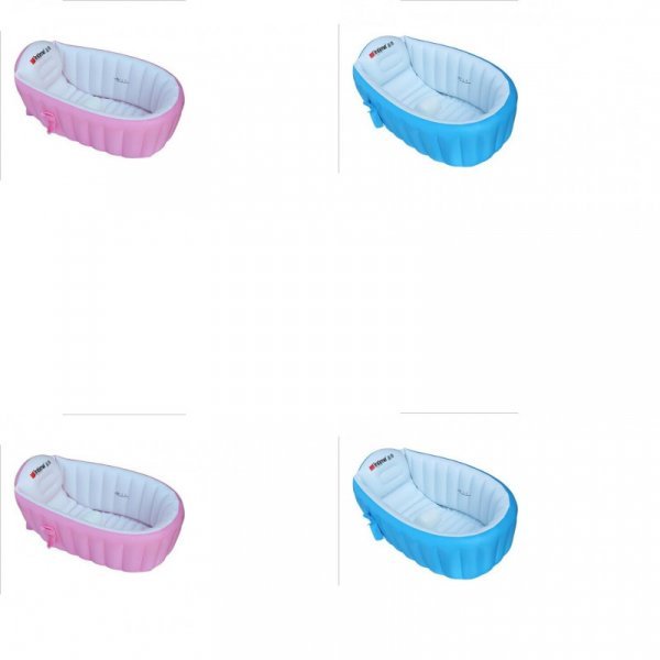 Надувная детская ванночка с подушкой и насосом (2 цвета)