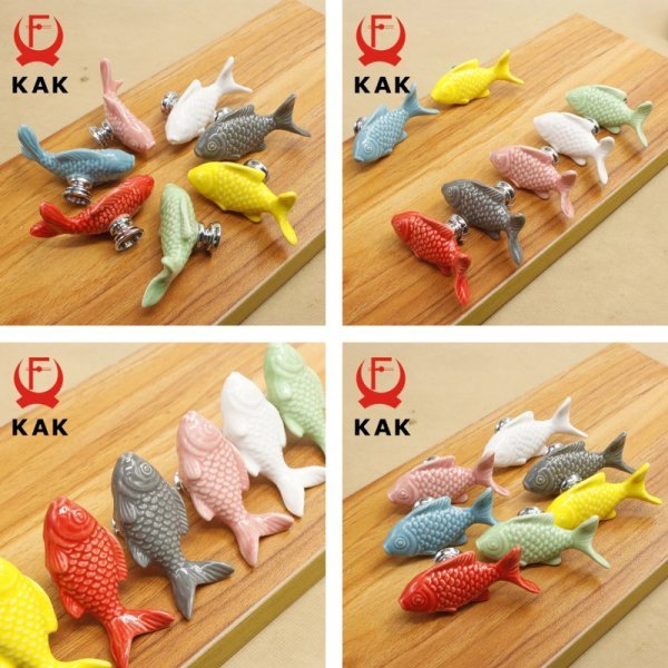  Керамические рыбки для детской комнаты от КАК (7 цветов)