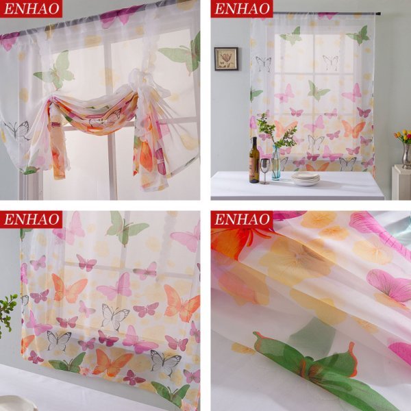 Веселенькие занавески на кухню ENHAO  (12 размеров)