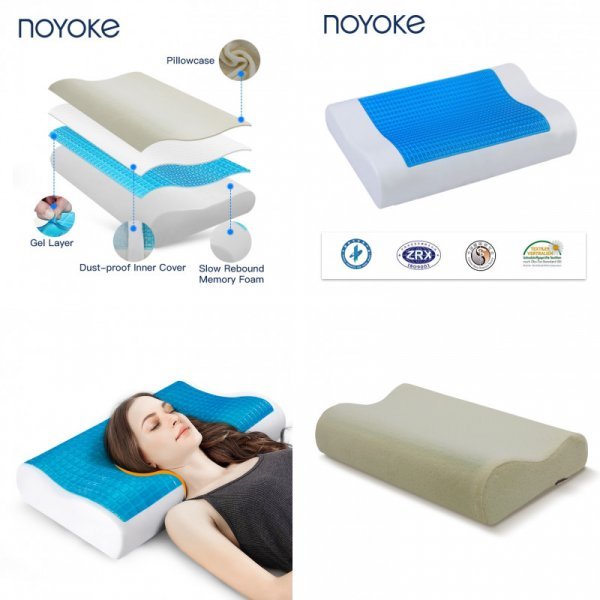 Охлаждающая подушка с памятью NOYOKE для жаркого лета  (50*30*10* 7 см)