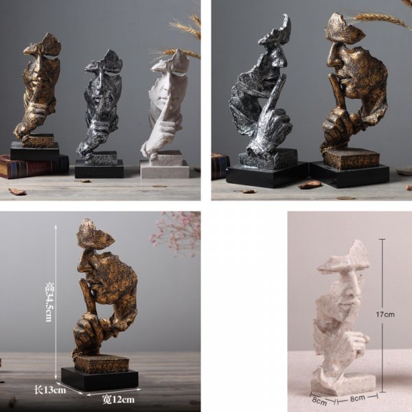 Абстрактная скульптура от SN-ORNAMENT (3 цвета, 2 размера)