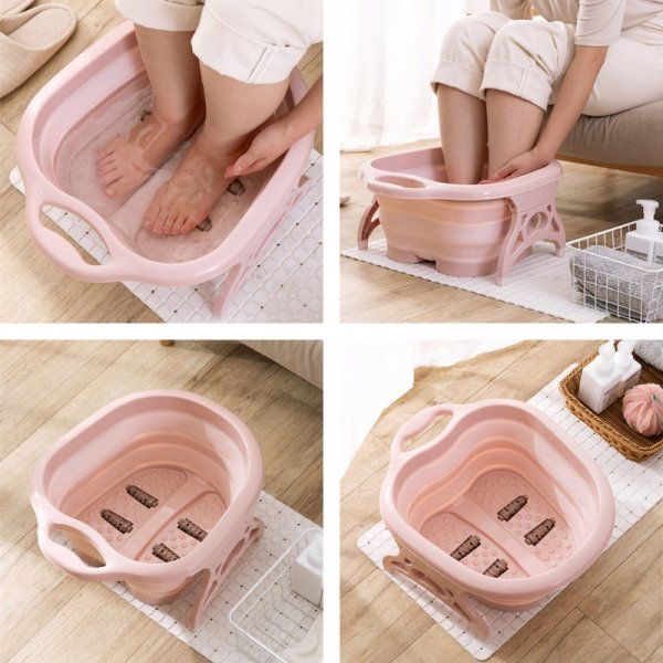 Складная ванна с роликами для массажа для ног (3 цвета)