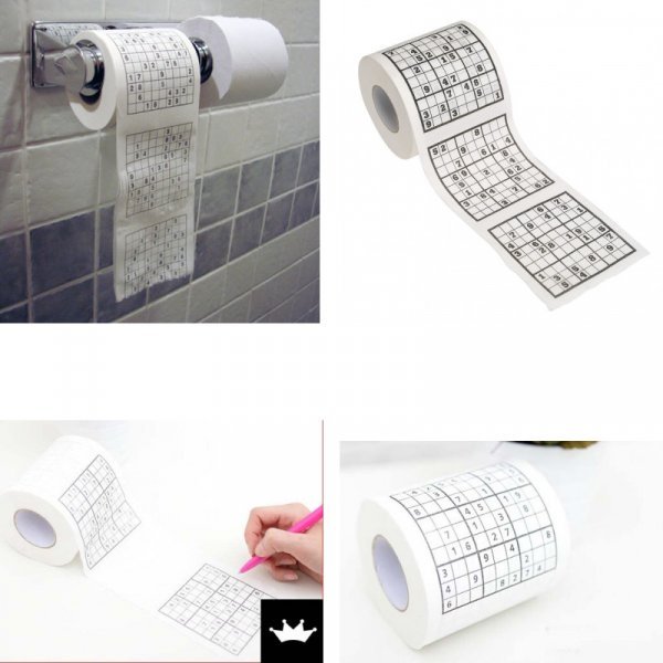  Туалетная рулонная бумага для истинных ценителей Судоку (3 рулона)