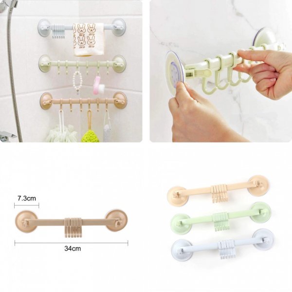 Крючочки на присосках для ванной и кухни (3 цвета)