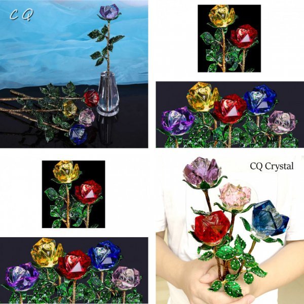 Кристальные розы от CQCRYSTAL (4 цвета)