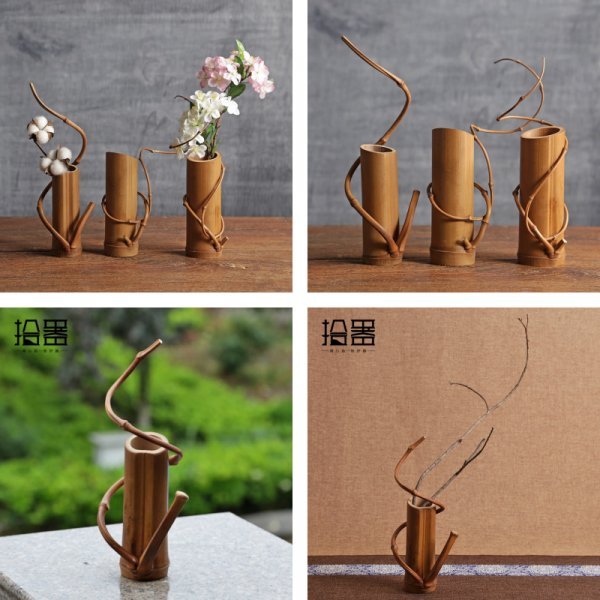 Бамбуковая настольная ваза (2 вида)